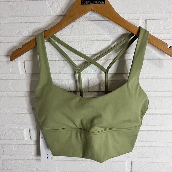 All In Motion Olive Green Light Support Racer Back Sports Bra, Women’s Size XS - Picture 2 of 5